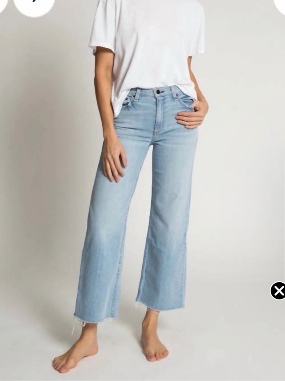 NWOT ASKK NY Zumba Light Blue Wide-Leg Crop 28